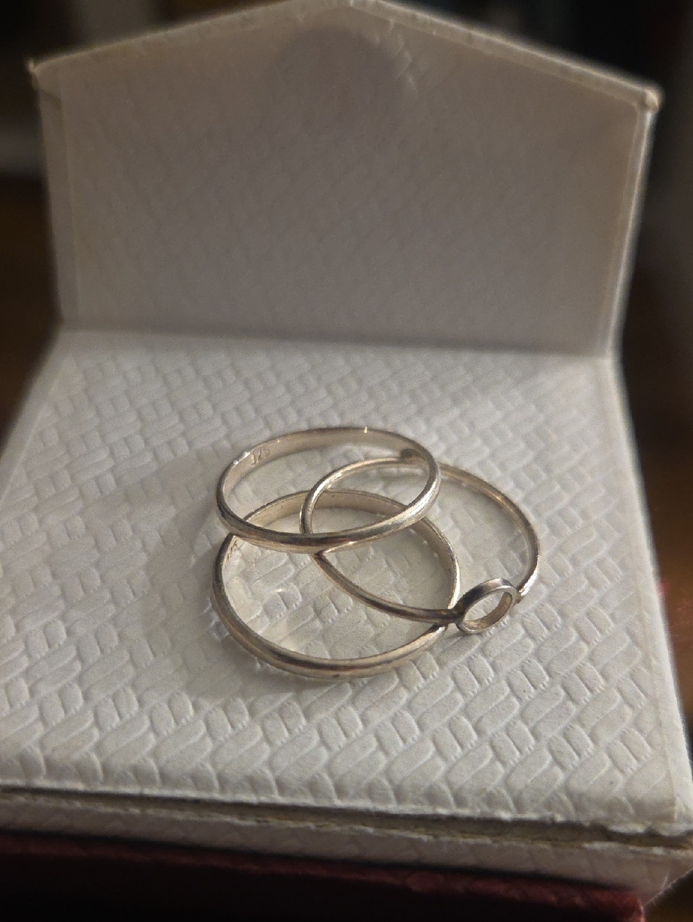 Set of 3 silver stacking rings